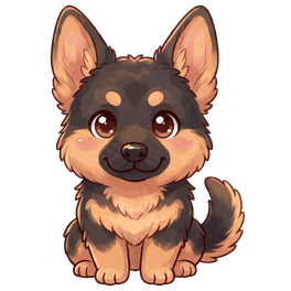 Cartoon portrait of ran-jee, the café’s four-legged Q.C. officer